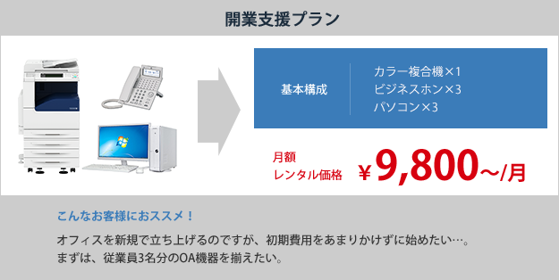 開業支援プラン